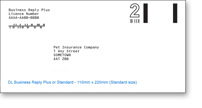Royal Mail DL Printed Business Reply Envelopes